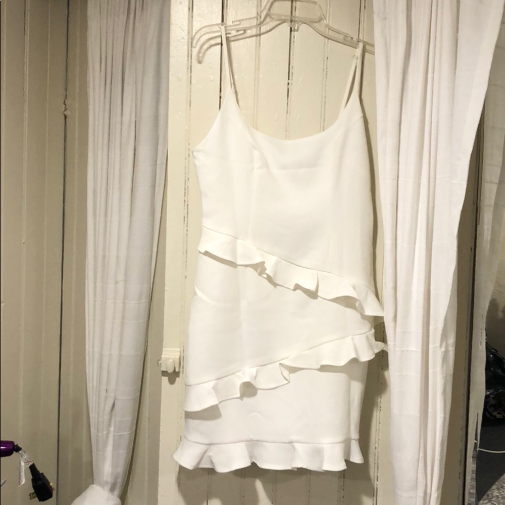 White ruffle dress